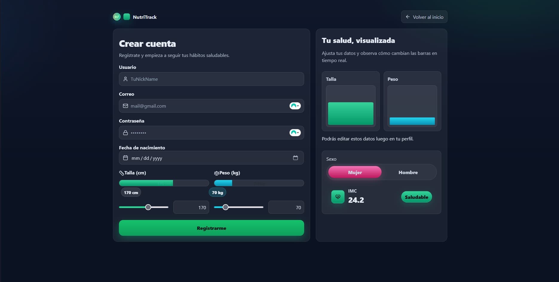 NutriTracker screenshot 2