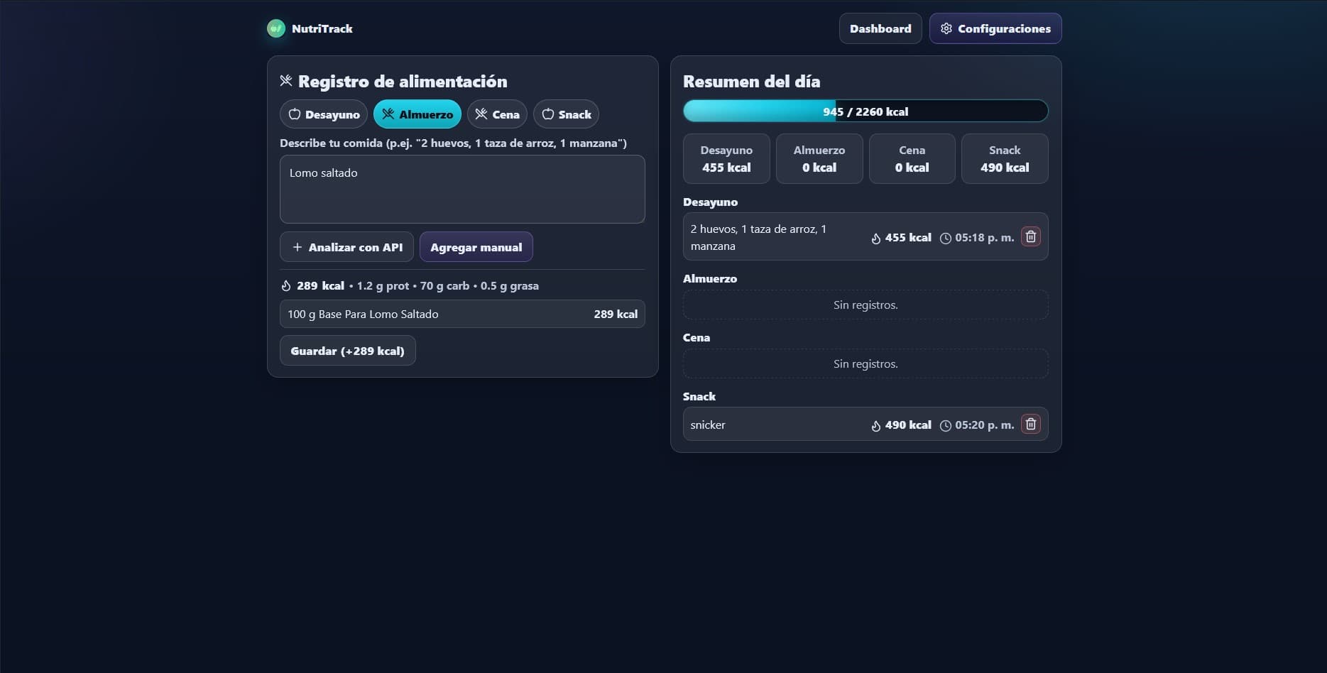 NutriTracker screenshot 5